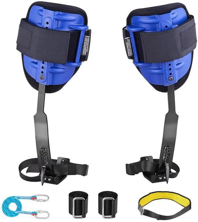 Main image of Tree Climbing Spikes Set, Height-Adjustable Tree Climbing Gear with Straps & Waist Harness, 350 lbs Load Capacity, Heavy Duty Steel Climb Spurs Arborist Equipment for Fruit Picking Hunting