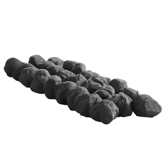 Alt view image 8 of 14 - 1.2-2.0 Inch 25 Pcs Lava Rocks Fire Stones Reusable Fire Pit Stones