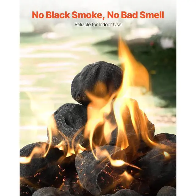 Alt view image 11 of 14 - 1.2-2.0 Inch 25 Pcs Lava Rocks Fire Stones Reusable Fire Pit Stones