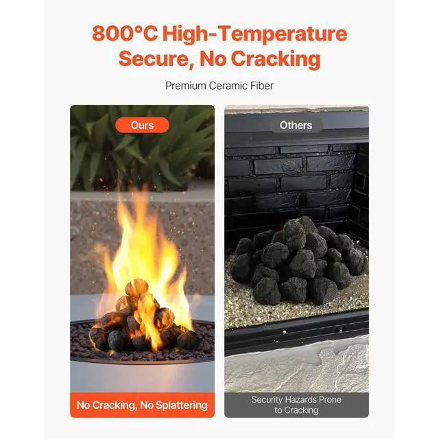 Alt view image 10 of 14 - 1.2-2.0 Inch 25 Pcs Lava Rocks Fire Stones Reusable Fire Pit Stones