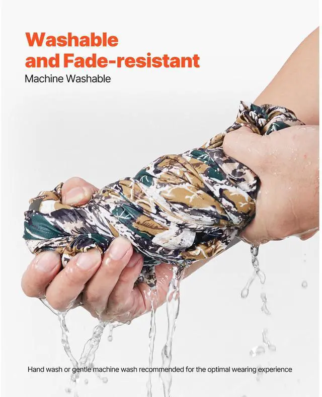 Alt view image 7 of 8 - VEVOR Camo Hoodie, X-Large Size, Men Pullover Hooded Sweatshirt, Moisture Wicking & Breathable, Quick-dry, Hiking Fishing Shirt with Hood, Long Sleeves Hunting Shirts for Spring & Summer Outdoor Work