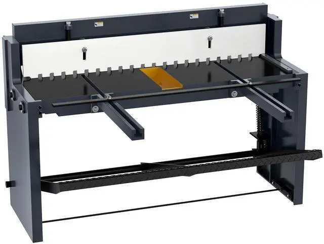 Main image of Foot Stomp Sheet Metal Shear, 52 in Width Manual Floor Shear, with Soild Steel Frame, Adjustable Blade Gap, Material Stops, Foot-Pedal Control for Cutting Steel, Copper, Rebar, and Aluminum