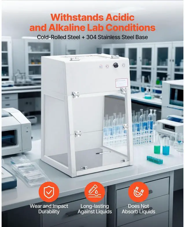 Alt view image 4 of 7 - Laminar Flow Hood, 20.08 x 20.47 x 23.62 inch Working Area Portable Clean Room, Meets ISO Class 5 Clean Room Standards, with HEPA-14 Filter and G1 Pre-Filter, for Medical and Laboratory Use