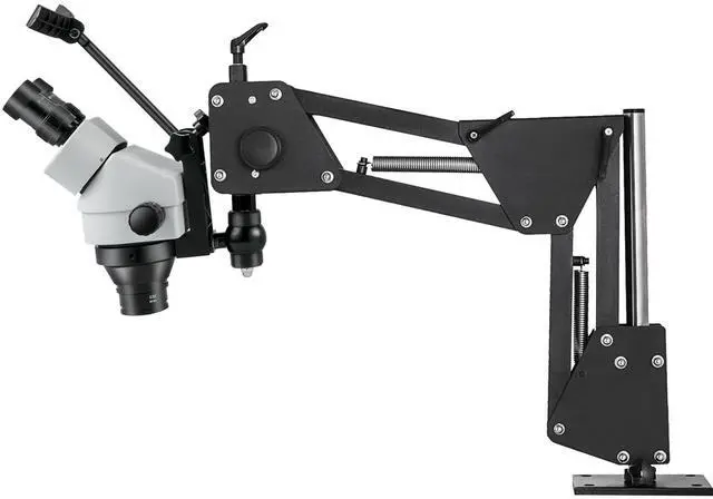 Alt view image 6 of 7 - Micro Inlaid Mirror Multi-Directional Microscope with Spring Bracket Multi-Directional Micro-Setting Microscope Microscope Gem Diamond Setting Machine with Stand Jewelry Tools 7X-45X