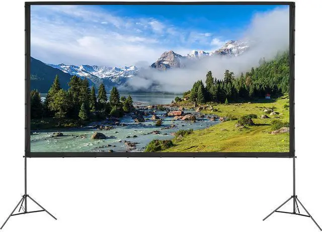 Alt view image 6 of 12 - VEVOR Projector Screen with Stand, 150 inch 16:9 4K 1080 HD Outdoor Movie Screen with Stand, Wrinkle-Free Projection Screen with Tripods and Carry Bag, for Home Theater Cinema Backyard Movie Night