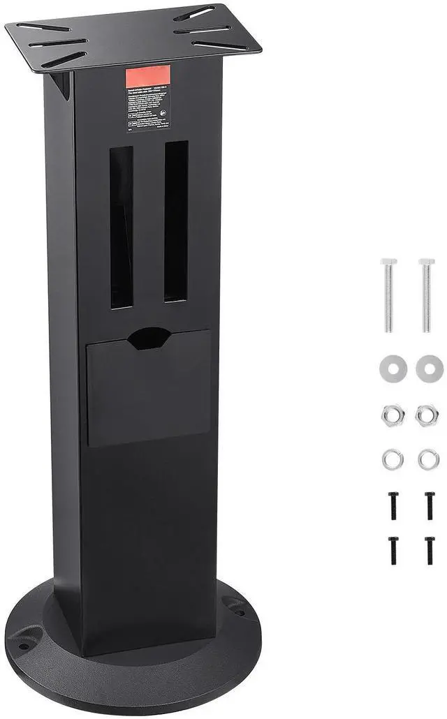 Alt view image 2 of 8 - VEVOR Bench Grinder Stand, Heavy-Duty Bench Grinder and Vise Floor Pedestal with 11" x 6.7" Mounting Plate, Grinding Wheel Storage Compartments & Cast Iron Base, Compatible with Most Bench Grinders