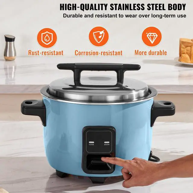 Alt view image 3 of 8 - VEVOR Commercial Rice Cooker 50-Cup Non-Stick Pot 10L 24H Keep Warm Restaurant