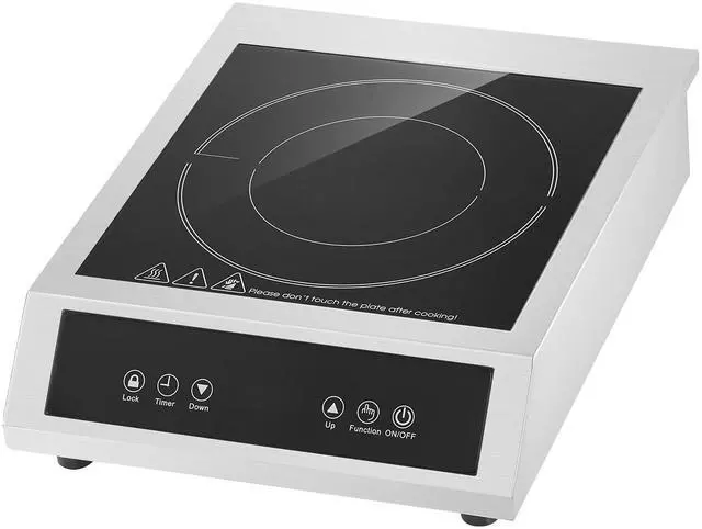 Alt view image 2 of 8 - Portable Commercial Induction Cooktop 3500W Countertop Burner 11 Temp Levels