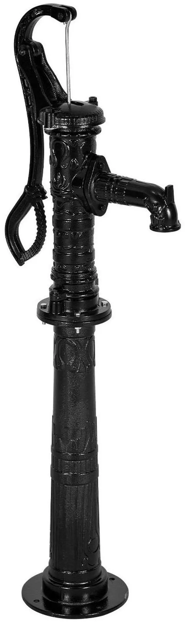 Alt view image 2 of 8 - VEVOR Well Hand Pitcher Pump, 20 ft Max Lift, Antique Cast Iron Manual Hand Water Pump with Heightening Base, NPT 1-1/4 in Connection, Easy Installation, for Outdoor Garden, Pond, Yard, Farm, Black