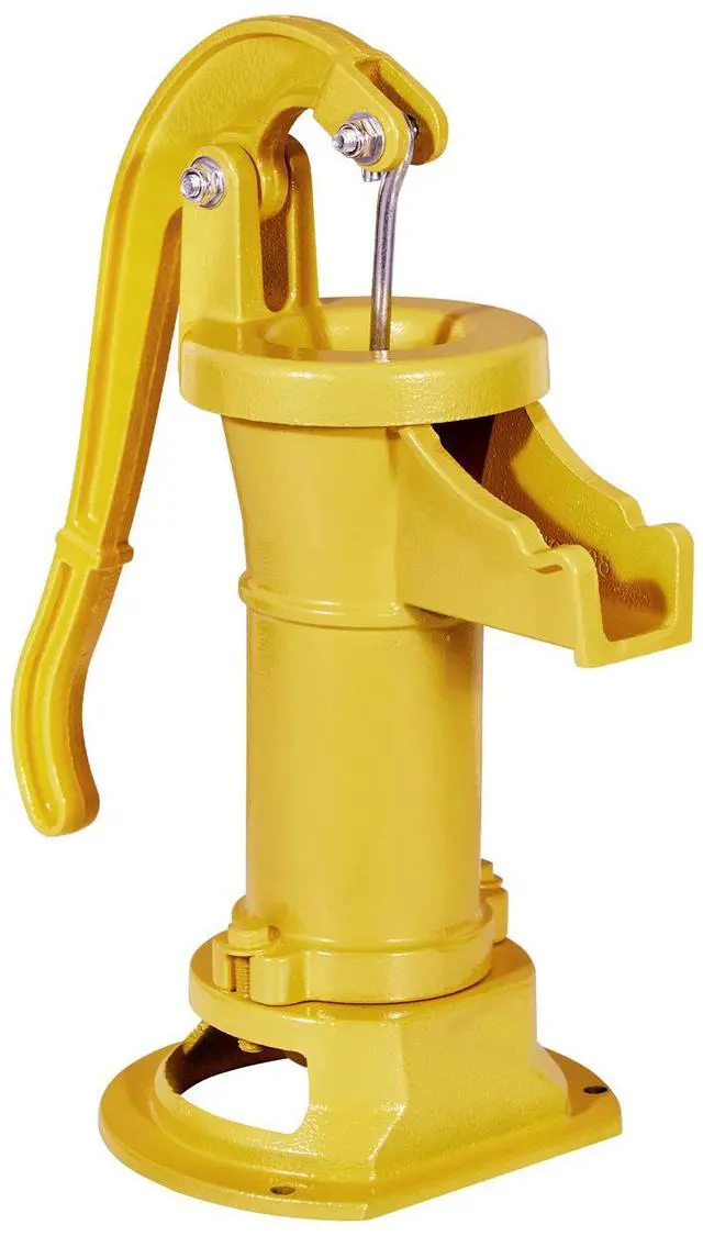 Alt view image 2 of 8 - VEVOR Well Hand Pitcher Pump, 25 ft Maximum Lift, Antique Cast Iron Manual Hand Water Pump, NPT 1-1/4 in Connection, Easy Installation, Old Fashioned for Outdoor Garden, Pond, Backyard, Farm, Yellow