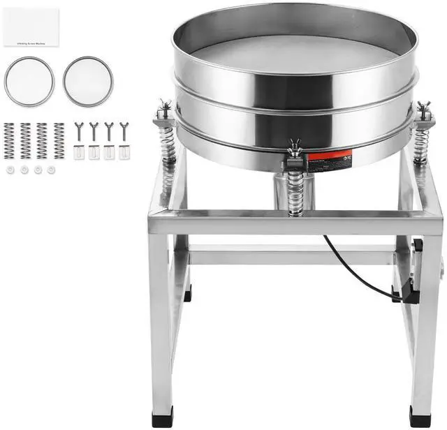 Alt view image 2 of 8 - VEVOR Electric Vibrating Sieve Machine with 40+100 Mesh Automatic Sifter Shaker