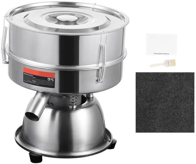 Alt view image 8 of 14 - Automatic Electric Vibrating Sieve, Stainless Steel Sifter Shaker Machine with 40+60 Mesh, 45W Automatic Powder Sifter Machine Countertop, Electric Sieve Shaker for Flour Powers, Mungbean, Rice