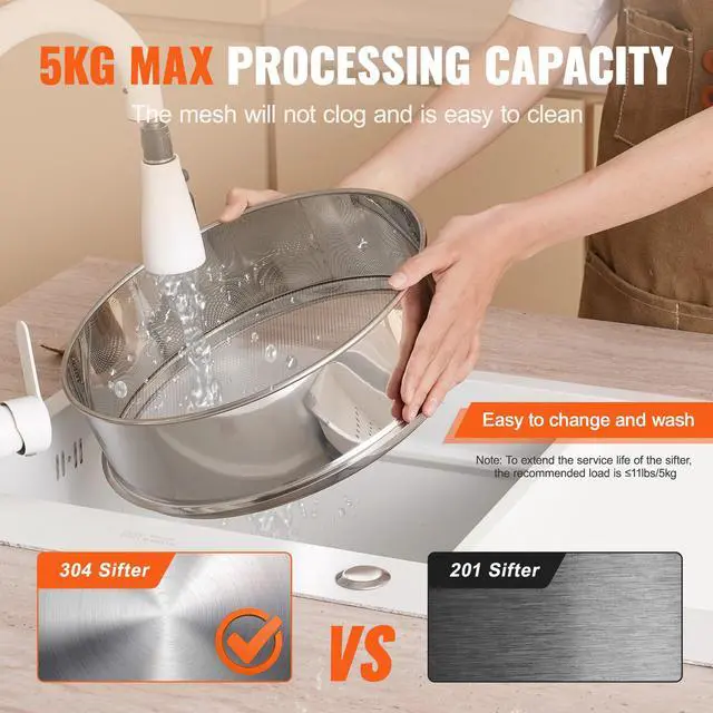 Alt view image 7 of 8 - VEVOR Electric Vibrating Sieve Machine with 40+100 Mesh Automatic Sifter Shaker