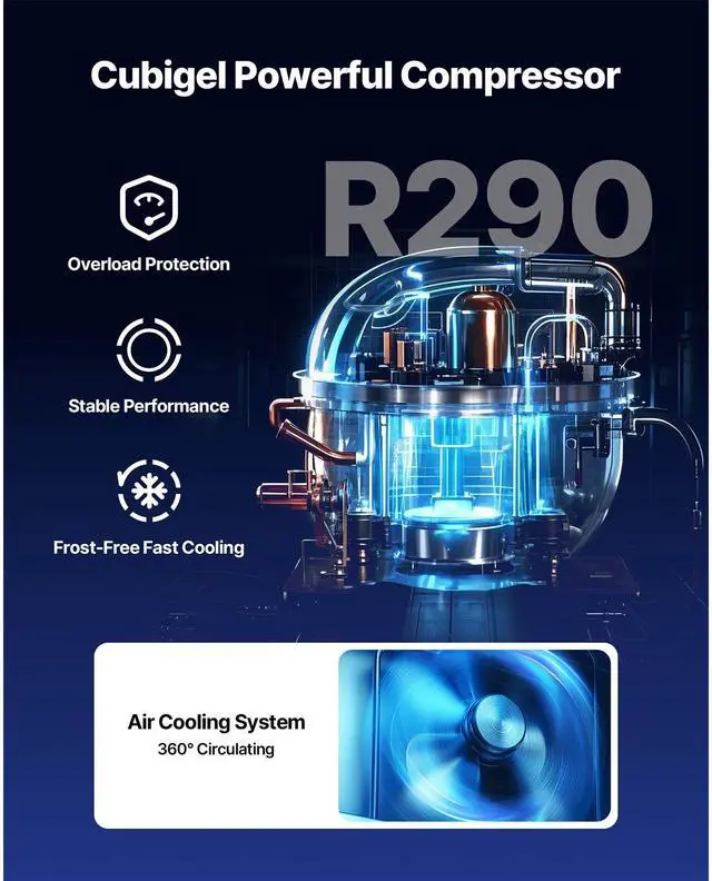 Alt view image 3 of 7 - 67"W Commercial Refrigerator, Pizza Prep Refrigerated Table, 20" Ultra Wide Countertop Food Prep Worktable, 20.3 Cu.Ft Single Door Salad Prep Fridge, 9 Pans Pizza Make Worktop with Cutting Board