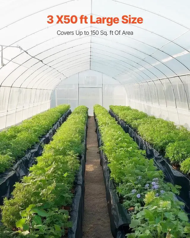 Alt view image 4 of 8 - VEVOR 3FT x 50FT Plastic Sheeting Heavy Duty, 4 Mil Thick Plastic Sheeting Roll, Plastic Drop Cloth Painters Tarp, Polyethylene Covering for Crawl Space Vapor Barrier, Multi-Purpose, Black