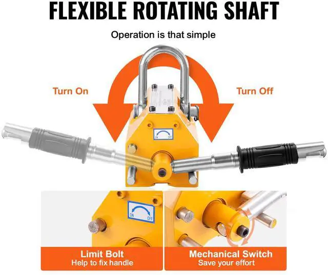 Alt view image 13 of 15 - VEVOR Magnetic Lifter, 660 lbs/300 kg Pulling Capacity, 2.5 Safety Factor, Neodymium & Steel, Lifting Magnet with Release, Permanent Lift Magnets, Heavy Duty Magnet for Hoist, Shop Crane, Block, Board