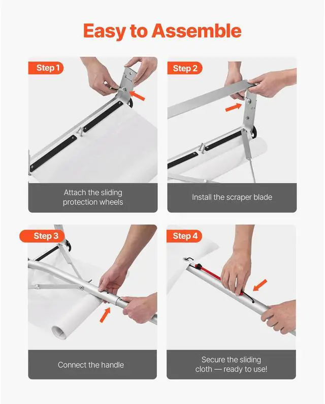 Alt view image 7 of 8 - VEVOR Snow Roof Rake, 18.5 in Aluminum Blade, 5.2-30 ft Adjustable Roof Snow Scraper with Wheels & Slide, , Lightweight Snows Removal Tool for House Rooftop Leaves Debris Clearing