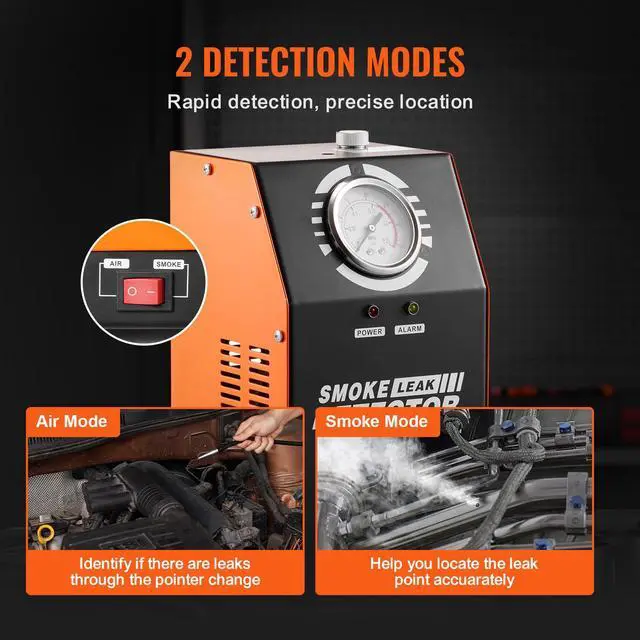 Alt view image 4 of 7 - Automotive Smoke Machine Leak Detector, EVAP Smoke Machine Leak Tester with Built-in Air Pump and Pressure Gauge, Dual-Mode Vacuum Pipe Fuel Diagnostic Detector for DC12V Cars, Trucks, ATVs