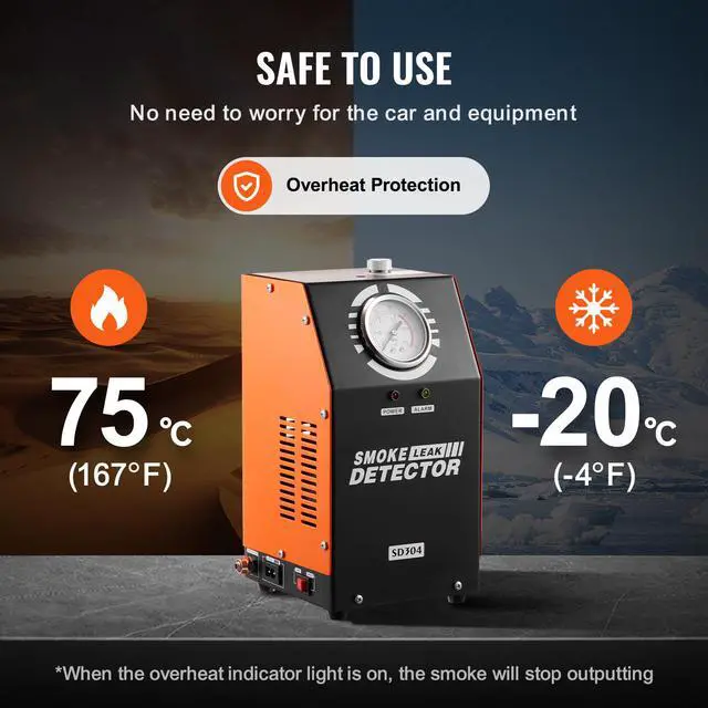 Alt view image 5 of 7 - Automotive Smoke Machine Leak Detector, EVAP Smoke Machine Leak Tester with Built-in Air Pump and Pressure Gauge, Dual-Mode Vacuum Pipe Fuel Diagnostic Detector for DC12V Cars, Trucks, ATVs