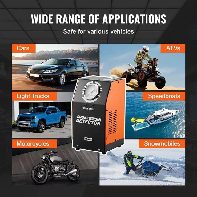 Alt view image 6 of 7 - Automotive Smoke Machine Leak Detector, EVAP Smoke Machine Leak Tester with Built-in Air Pump and Pressure Gauge, Dual-Mode Vacuum Pipe Fuel Diagnostic Detector for DC12V Cars, Trucks, ATVs