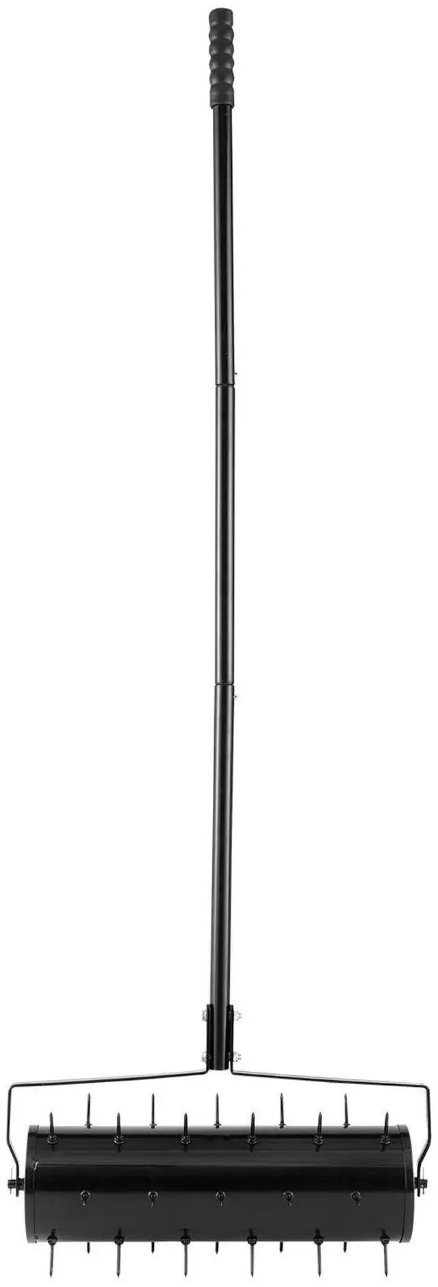 Alt view image 2 of 8 - VEVOR Rolling Lawn Aerator, 21-inch Heavy-Duty Manual Rolling Aerator Lawn with Detachable Handle and 33 Iron Spikes, Rolling Lawn Aeration Tool for Garden Patio Yard Compacted Soils and Lawns, Black