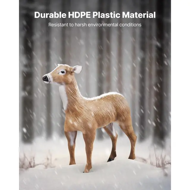 Alt view image 12 of 14 - Deer Decoy Outdoor Realistic Durable Doe Decoys for Hunting Foldable Legs 1-Pack