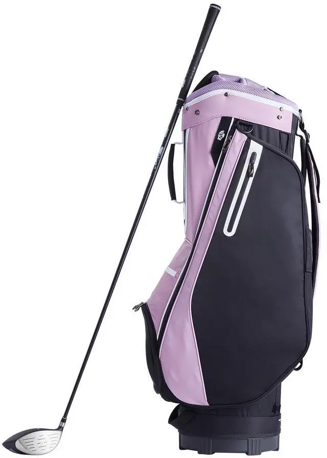 Alt view image 3 of 9 - VEVOR Golf Cart Bag with 14 Way Organizer Divider Top, 36 Multiple Pockets Premium Cart Bag, Durable Golf Bags with Handles & Dust Cover & Detachable Strap for Men & Women, Black Purple