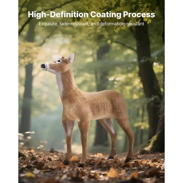 Alt view image 10 of 14 - Deer Decoy Outdoor Realistic Durable Doe Decoys for Hunting Foldable Legs 1-Pack