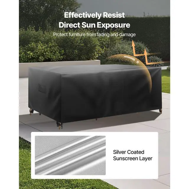 Alt view image 12 of 14 - Patio Outdoor Furniture Cover 420D Waterproof Table Chairs Sofa 88x62 inch