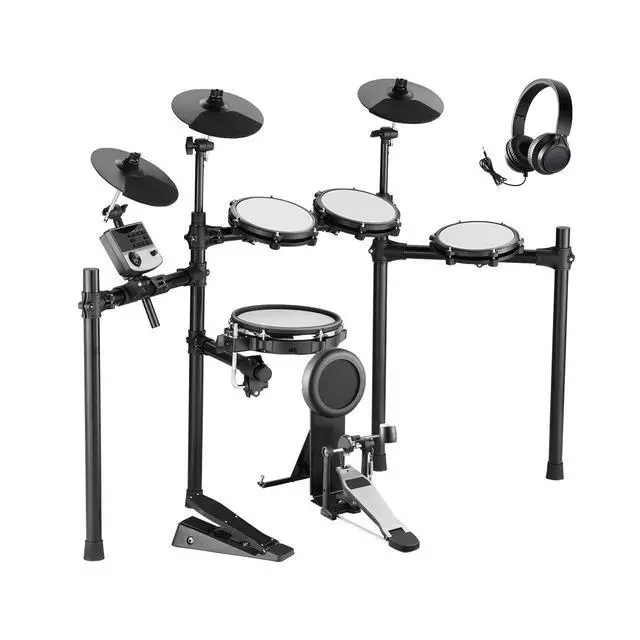 Alt view image 8 of 14 - VEVOR Electric Drum Set Electronic Drum Kit 480 Sounds for Beginners & Adults