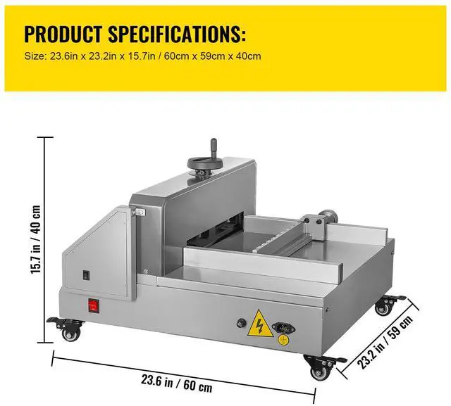 Alt view image 8 of 8 - VEVOR Electric Paper Cutter, 13" /330.2mm Cutting Width, 1.57"/40mm Cutting Thickness, Desktop Paper Cutting Machine with Button Control, Electric Paper Trimmer for Office, School, Printing Plant