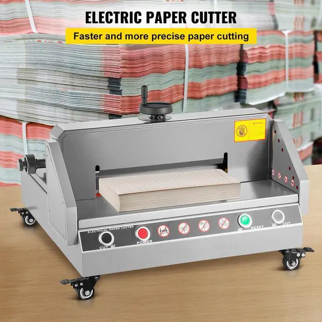 Alt view image 3 of 8 - VEVOR Electric Paper Cutter, 13" /330.2mm Cutting Width, 1.57"/40mm Cutting Thickness, Desktop Paper Cutting Machine with Button Control, Electric Paper Trimmer for Office, School, Printing Plant