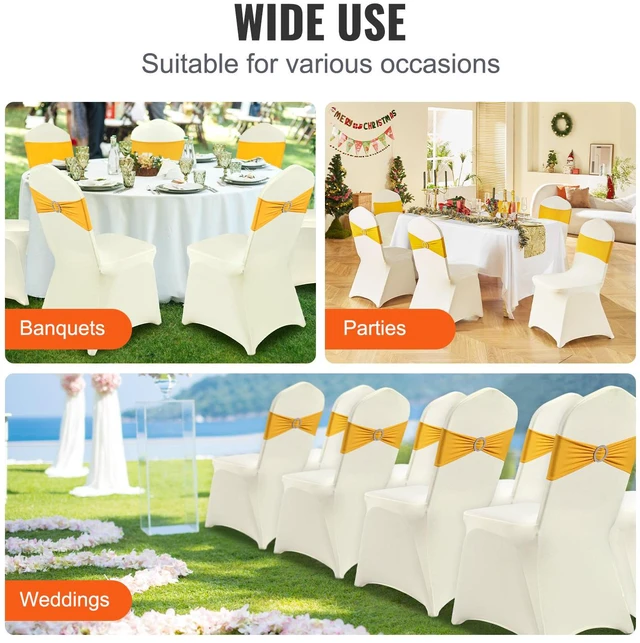 Alt view image 6 of 8 - Stretch Spandex Folding Chair Covers, Universal Fitted Chair Cover, Removable Washable Protective Slipcovers, for Wedding, Holiday, Banquet, Party, Celebration, Dining (100PCS Beige)