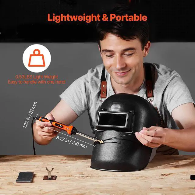 Alt view image 8 of 9 - VEVOR Plastic Welder Kit 60W/100W Plastic Welding Kit with 3 Tips & 20 Rods