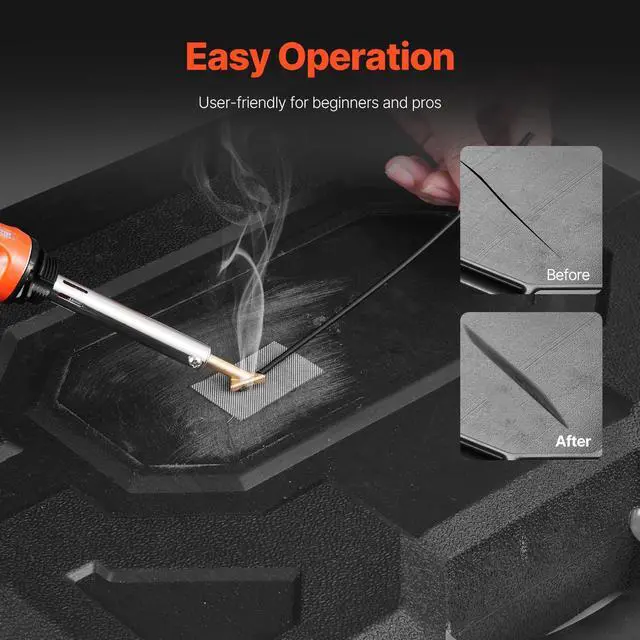 Alt view image 7 of 9 - VEVOR Plastic Welder Kit 60W/100W Plastic Welding Kit with 3 Tips & 20 Rods