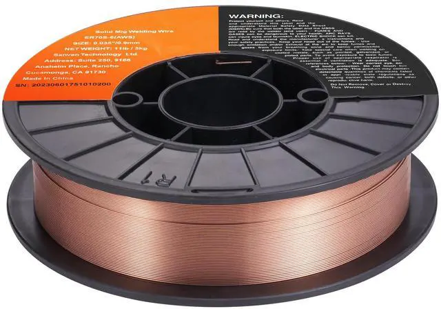 Alt view image 8 of 14 - VEVOR Solid MIG Welding Wire ER70S-6 0.035inch 11LBS Mild Steel MIG Welding Wire