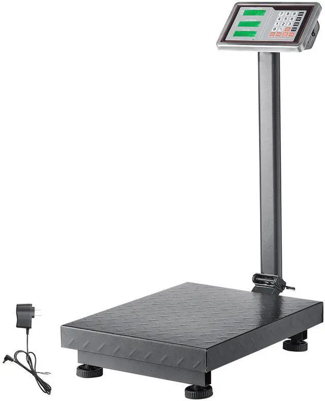 Alt view image 9 of 15 - VEVOR Computing Digital Platform Scale, 660 lbs Load, 0.1 lbs Accuracy Computing Floor Scale with LB/KG, Tare, Price Calculator, Stainless Steel High-Definition Display for Boxes, Luggages, FCC Listed