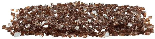 Alt view image 2 of 8 - VEVOR 10 LBS Fire Glass 1/4-Inch Fireplace Glass Rocks for Fire Pit Table Copper