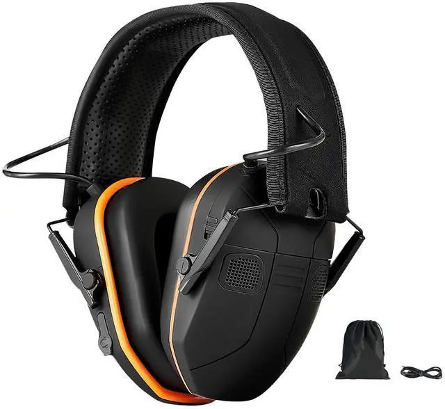 Alt view image 8 of 14 - VEVOR Safety Earmuffs Bluetooth Hearing Protection Ear Muffs Noise Reduction NRR23dB