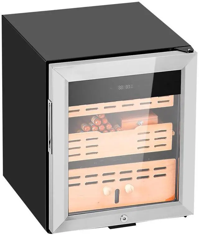 Alt view image 2 of 8 - 50L Electric Cigar Humidor Cooler Cabinet 300 Counts with Compressor Cooling