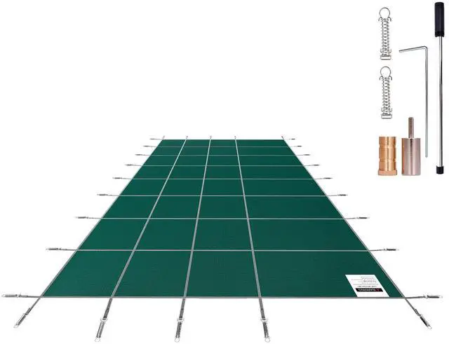 Main image of Pool Safety Cover Fits 16x36ft Rectangle Inground Pools, Safety Pool Cover with Drainage Holes, Mesh Solid Pool Cover for Swimming Pool, Winter Safety Cover, Green