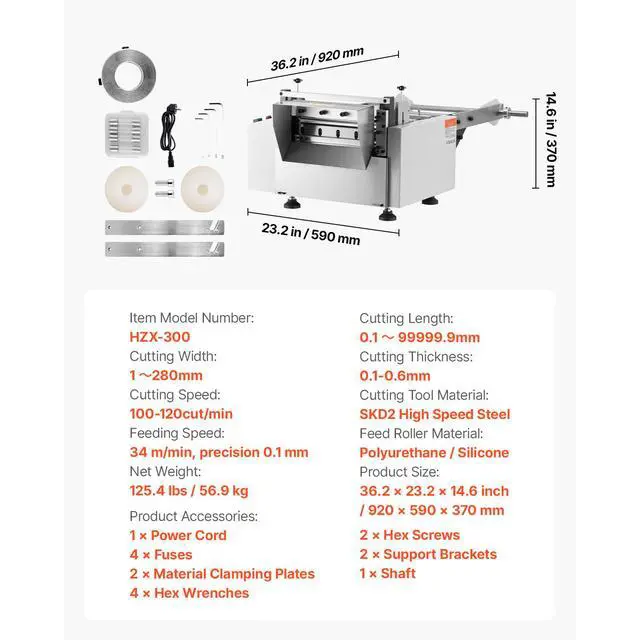 Alt view image 7 of 7 - Auto Heat-Shrink Tube Cutter, Automatic Pipe Cutting Machine with 1mm to 280mm Cutting Width, 0.1-0.6mm Cutting Thickness, Ideal for Non-Woven Fabric, PVC Film, Insulating Paper, Aluminum Foil
