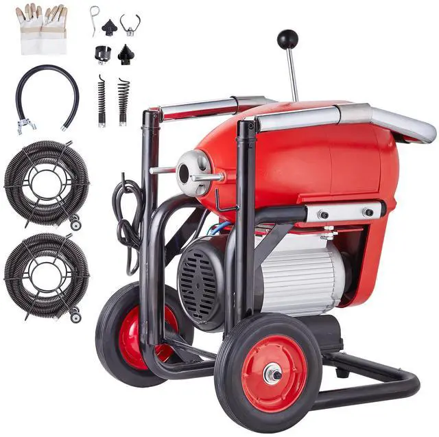 Main image of Drain Cleaner Machine 120FT x 6/5 Inch, 1100W Electric Sewer Snake Auger Manual Feed - with 6 Cutters and CW/CCW Control for 4" to 8" Pipes