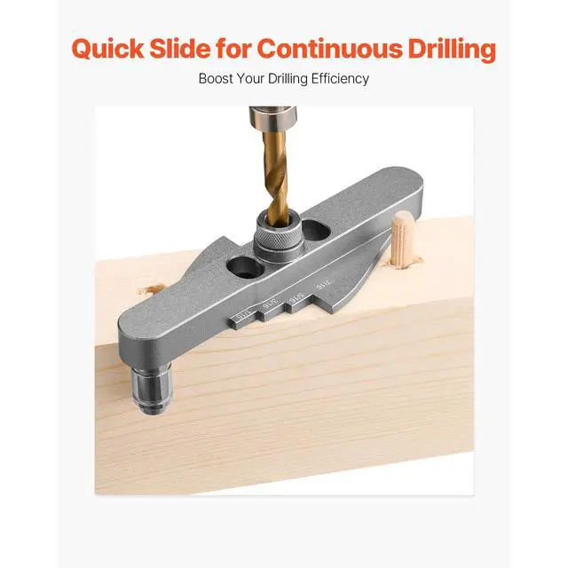 Alt view image 12 of 14 - Doweling Jig Kit Self Centering Dowel Drill Jig for Woodworking with Drill Bit