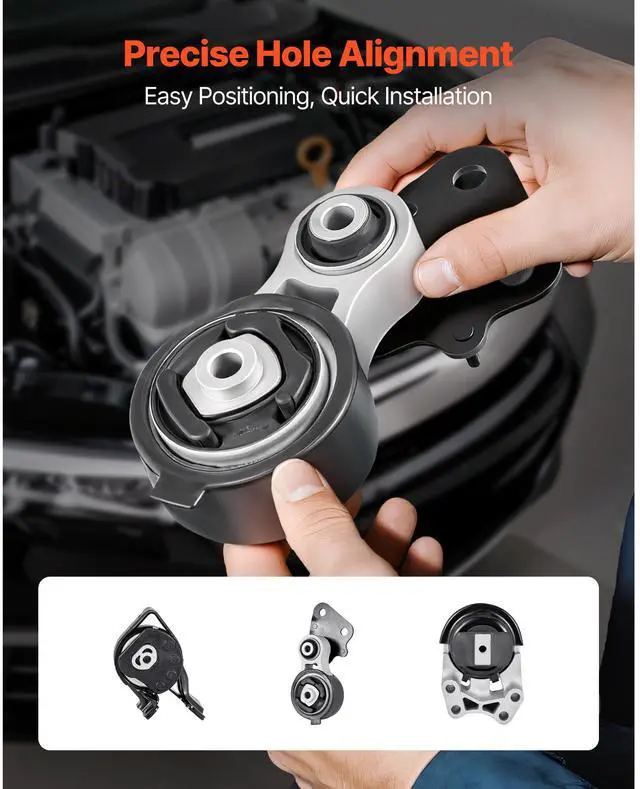 Alt view image 7 of 8 - VEVOR Engine and Transmission Motor Mount Kit Replacement, Set of 3, Compatible with 20072014 Ford Edge 3.5L, Replace OE# A5342, A5431, A5605, Secure Support