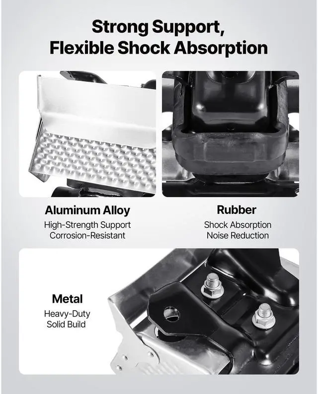 Alt view image 6 of 8 - VEVOR Engine Motor Mount Kit Replacement, Set of 2, Compatible with 20072013 Chevrolet Silverado 1500 5.3L V8, Replace OE# A5365, A5365, Secure Support, Left and Right Front Mounts