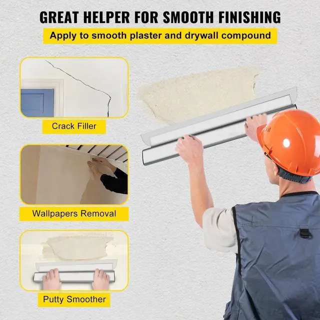 Alt view image 5 of 10 - VEVOR Skimming Blade,40 inch Smoothing Knife, European Stainless Steel Construction Knife, Aluminum Blade Profile Smoothing Knockdown Spatula for Gyprock/Drywall/Wall-Board
