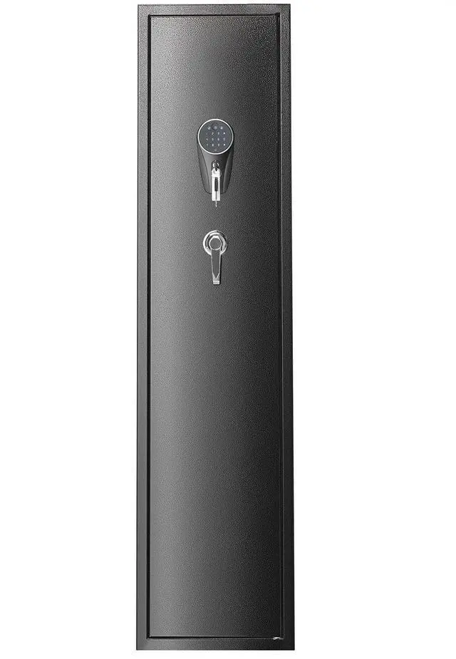 Alt view image 8 of 14 - VEVOR  5 Rifles Gun Safe, Rifle Safe with Digital Keypad & Lock, Gun Storage Cabinet with Built-in Storage Locker, Removable Storage Shelf for Home Long Gun and Pistols