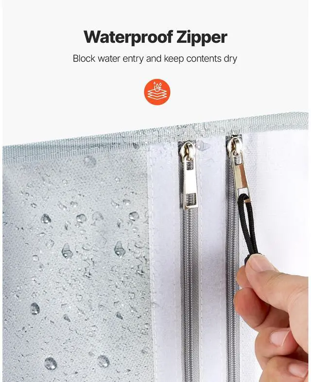 Alt view image 5 of 8 - VEVOR Fireproof Document Bag, 2192  Heat Insulated Fireproof & Waterproof Bag with  Smooth Zipper, Portable File Storage Organizer Home Office Travel Use, for Passports, Important Documents, Files