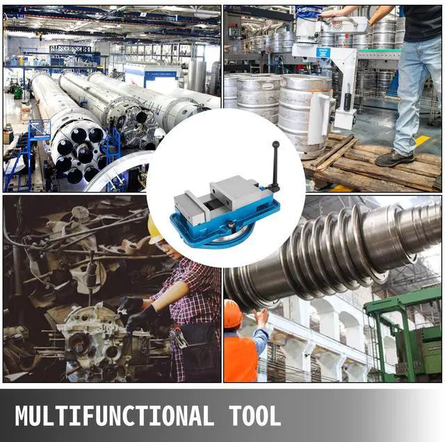 Alt view image 7 of 7 - 5 Inch ACCU Lock Down Vise Precision Milling Vice 5 Inch Jaw Width Drill Press Vise Milling Drilling Machine Bench Clamp Clamping Vice with 360 Degree Swiveling Base CNC Vise